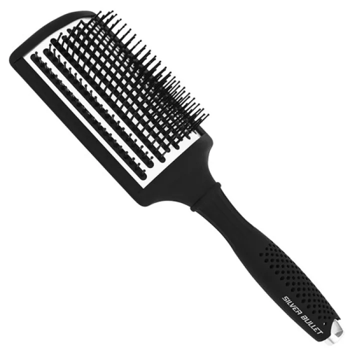 Black Velvet Ceramic Paddle Hair Brush Black
