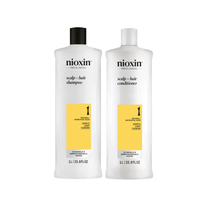 System 1 Scalp + Hair Thickening Shampoo & Conditioner 1 Litre Duo