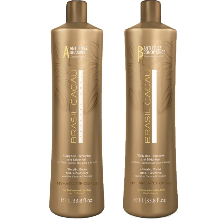 Keratin Anti-Frizz Shampoo & Conditioner 1 Litre Duo 2 x 1000ml