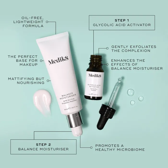 Balance Moisturiser with Glycolic Acid Activator 50ml + 10ml