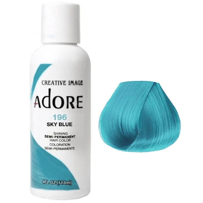 Semi Permanent Hair Colour - 196 Sky Blue 118ml