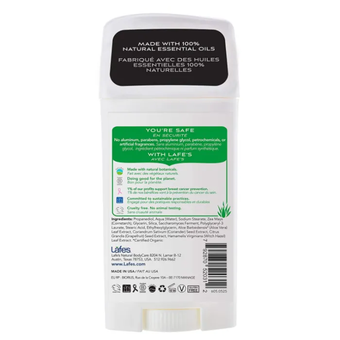 Deodorant Stick UNSCENTED 64g (Witch Hazel & Aloe)