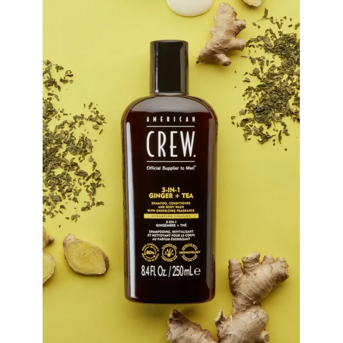 3-in-1 Ginger + Tea Energizing Shampoo, Conditioner & Body Wash 450ml