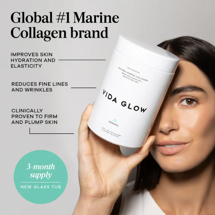 Natural Marine Collagen Powder Glass Tub - Original 270g