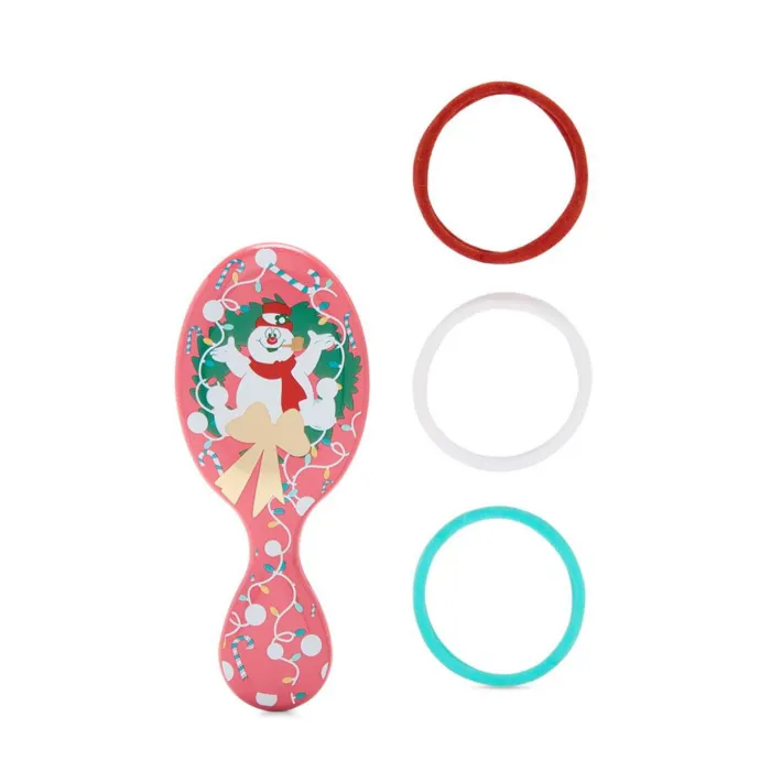 Holiday Joyeux Mini Detangler and Hair Tie Set - Frosty