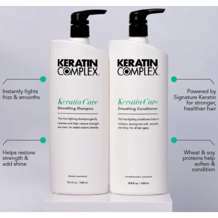 Keratin Care Smoothing Shampoo & Conditioner 1 Litre (2x1000ml)