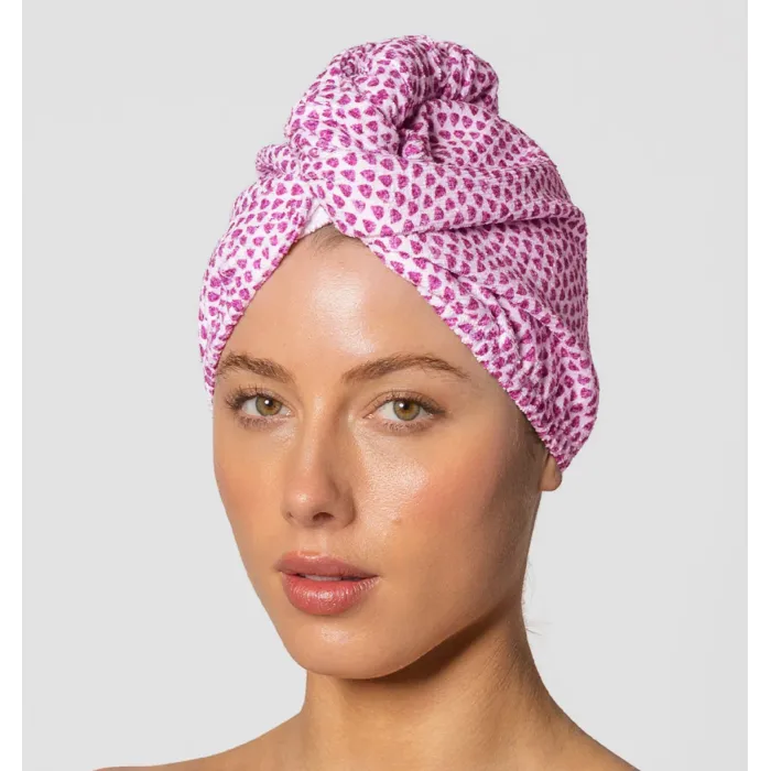 RIVA Hair Towel Wrap - Pink Dot