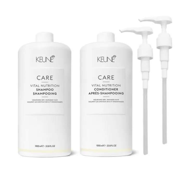 Care Vital Nutrition Shampoo and Conditioner Duo 1 Litre with Pumps