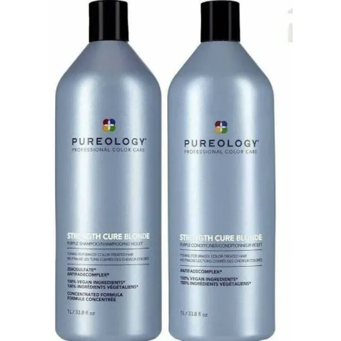 Strength Cure Blonde Shampoo and Conditioner 1 Litre Duo