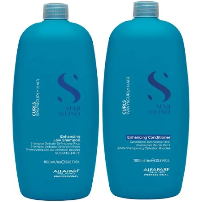 Semi Di Lino Curls Enhancing Shampoo and Conditioner 1 Litre Duo
