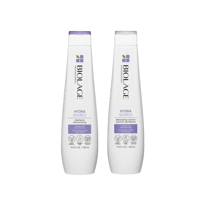 Biolage Hydrasource Shampoo and Detangling Solution Duo 400ml
